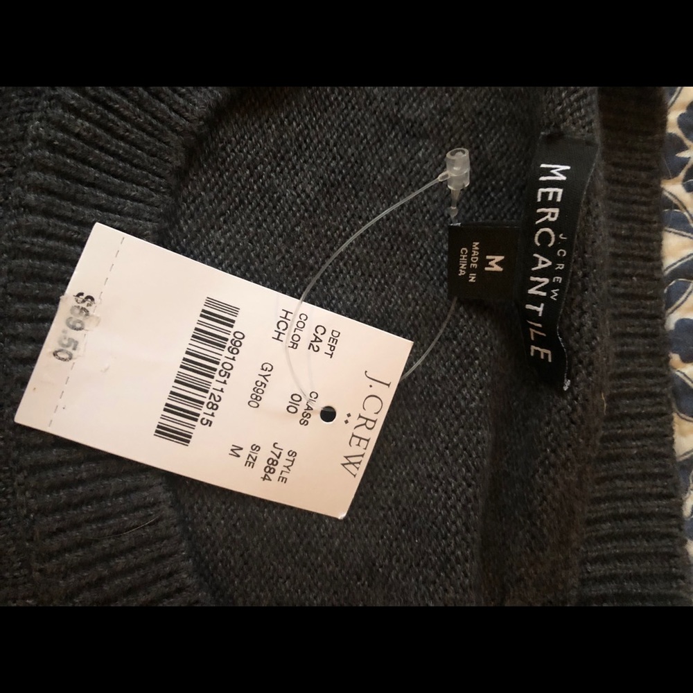 J.Crew bell ribbon tie sleeve crew neck sweater - Picture 6 of 7